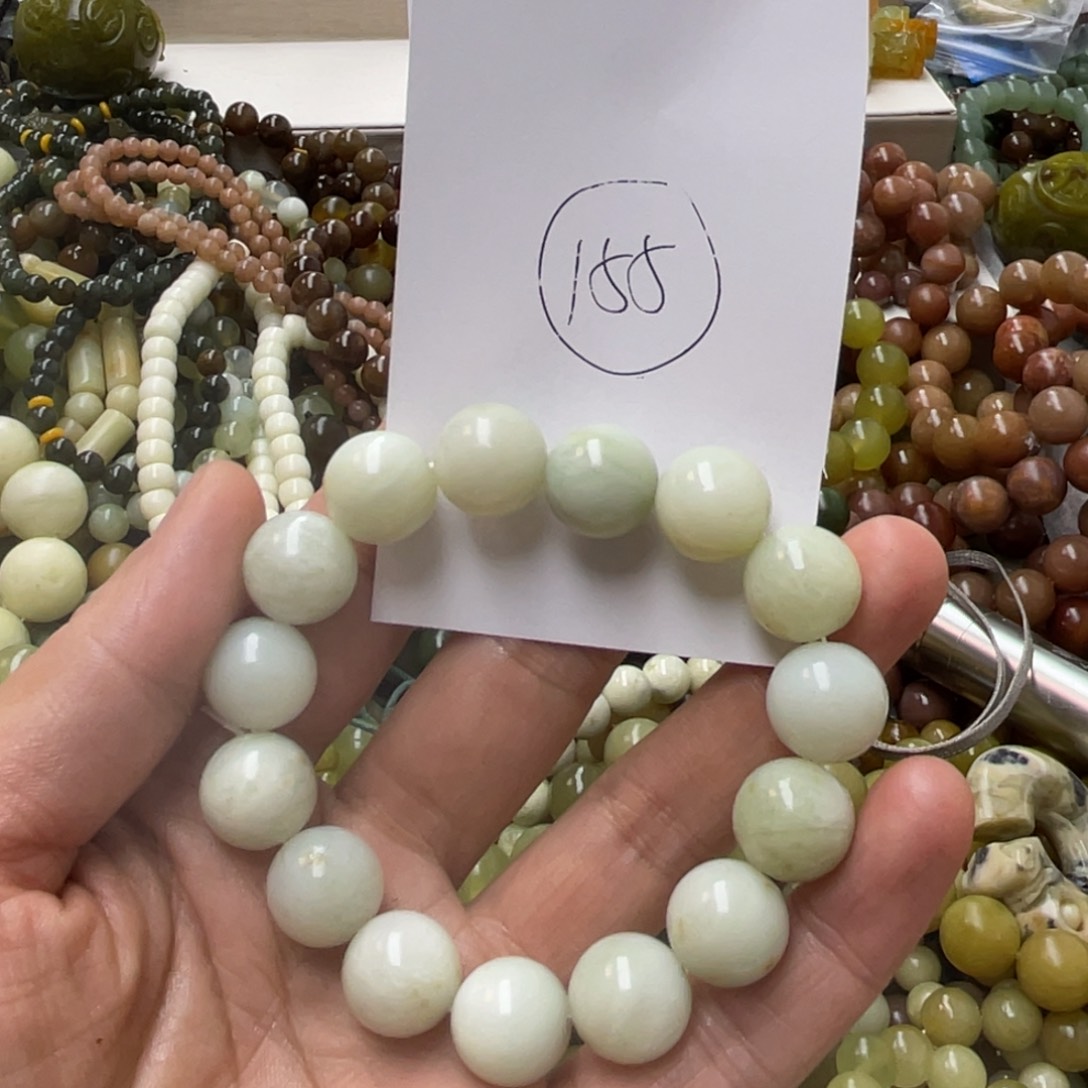 蛇纹石玉手链合金