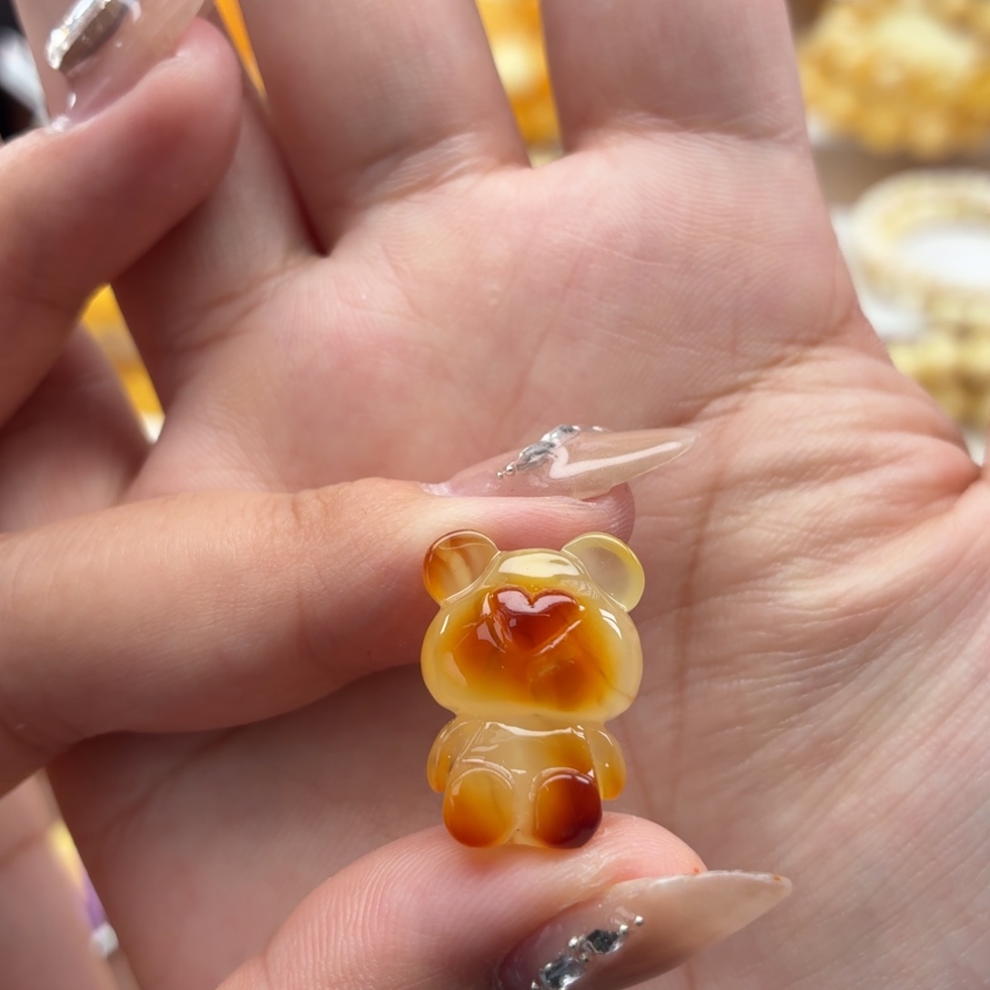 琥珀未镶嵌裸石B501福利小熊