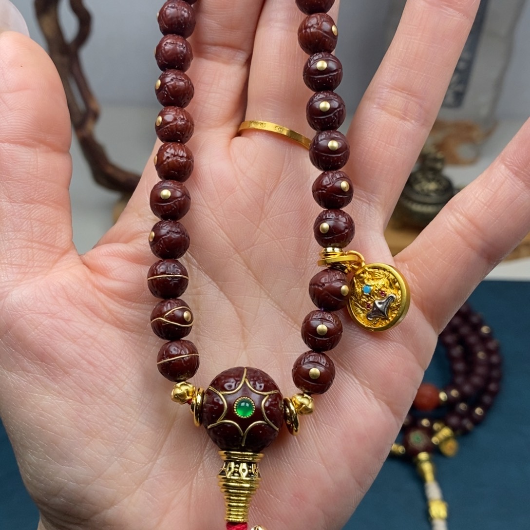 凤眼菩提手串手持金钉配8.3