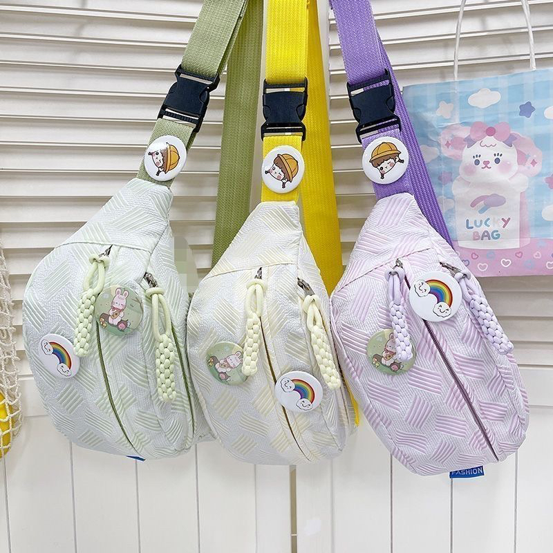 清新简约可爱轻便小众斜挎单肩时尚百搭森系少女腰包