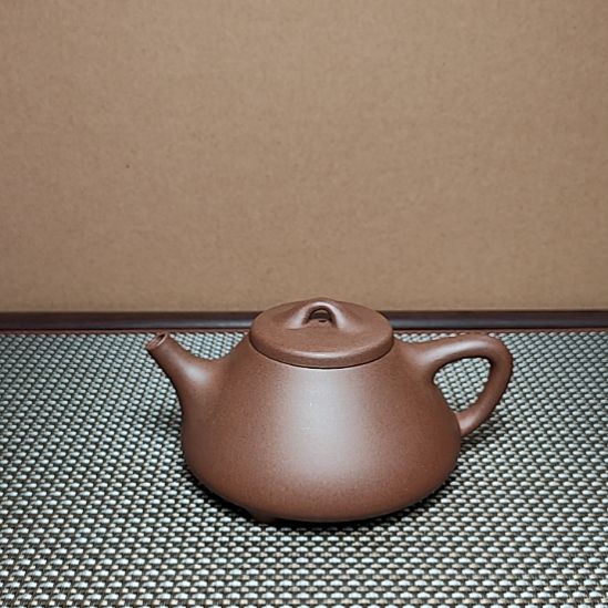 紫砂茶壶无***?革紫泥子冶石瓢190ml半手工