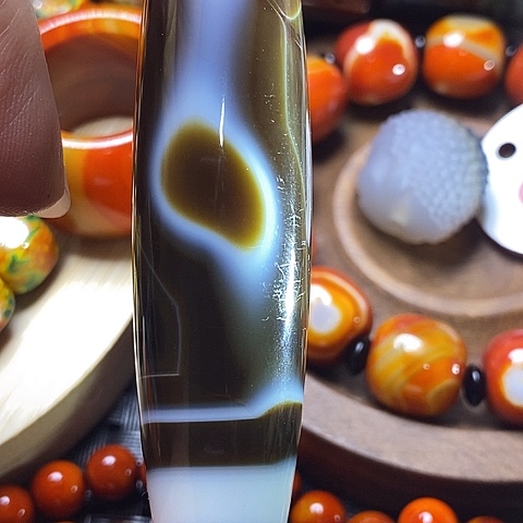 未镶嵌颈饰玛瑙/玉髓对*