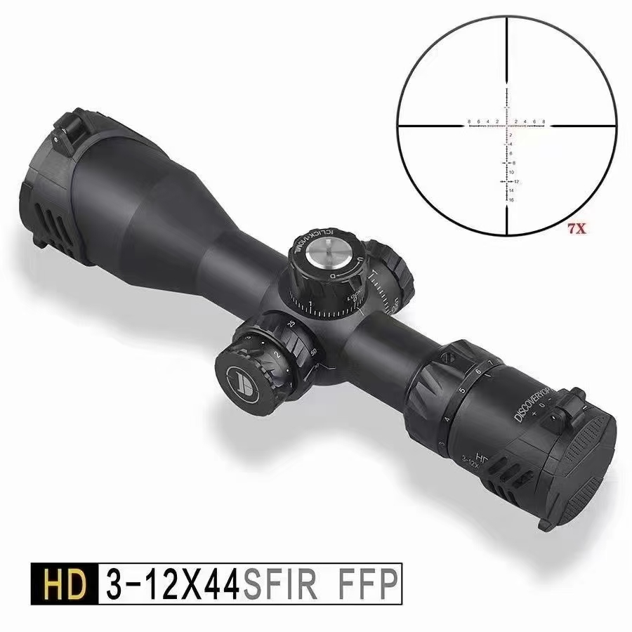 发现者HD3-12X44十字望远镜前置侧调焦灯光户外瞄准器高清