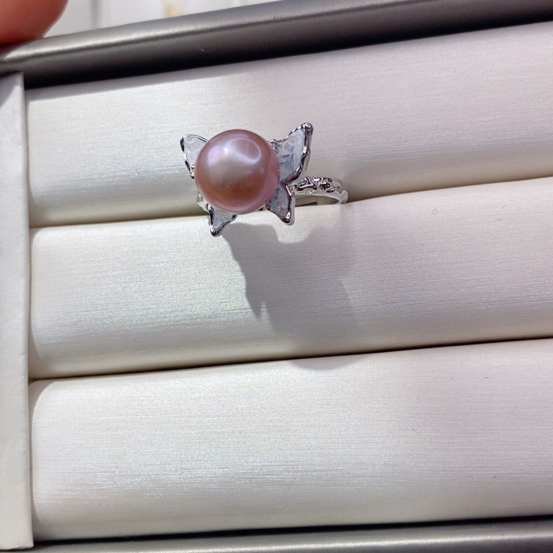 淡水珍珠戒指合金