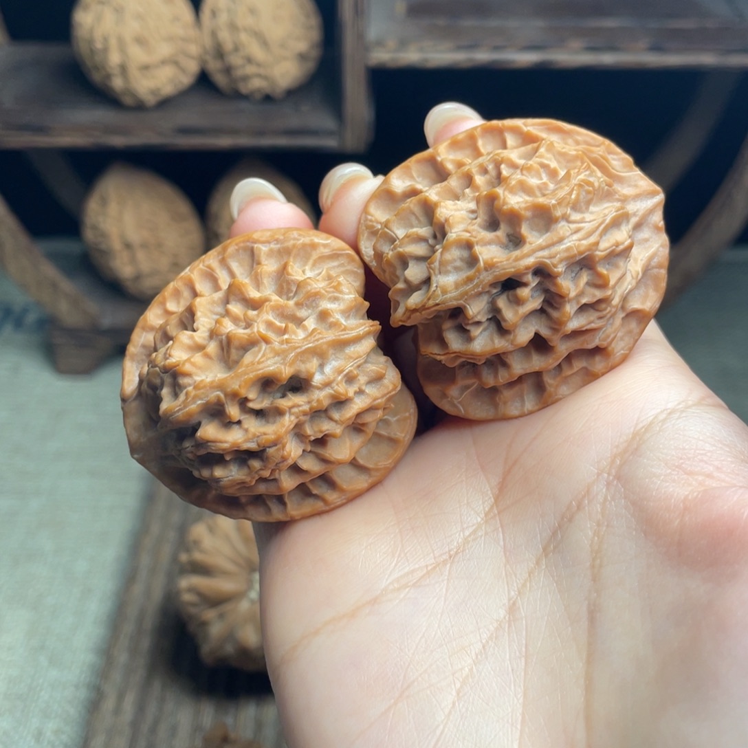 吊坠文玩核桃苹果园41 全品白茬精配毕业红皮