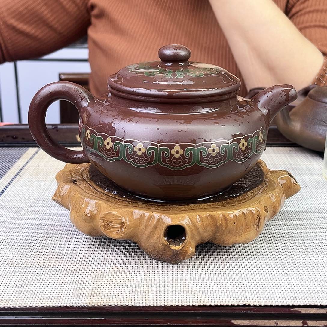紫砂茶壶宜兴紫砂底槽青400c c