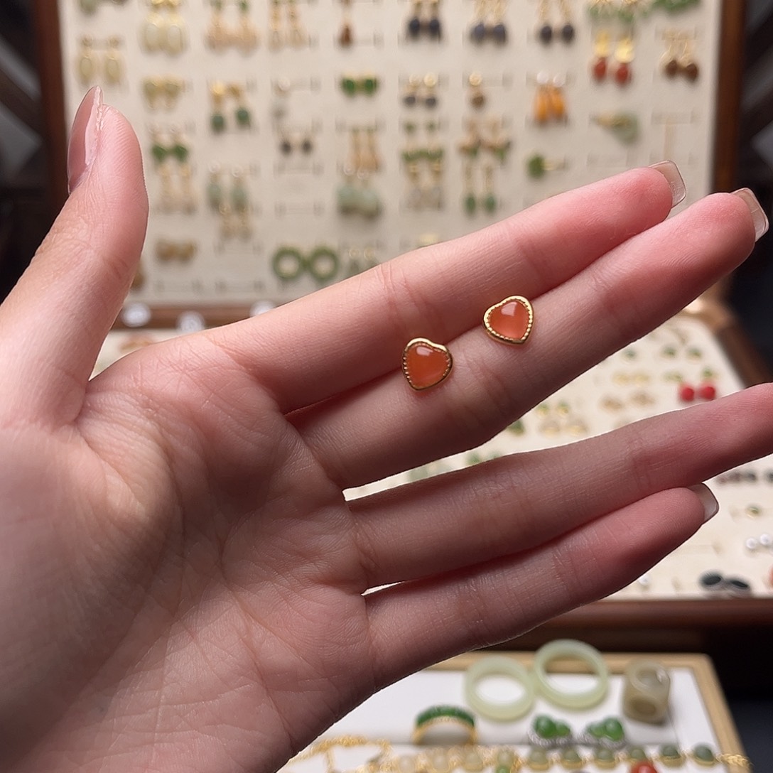 和田玉（糖玉）银S925镀金镶嵌手链
