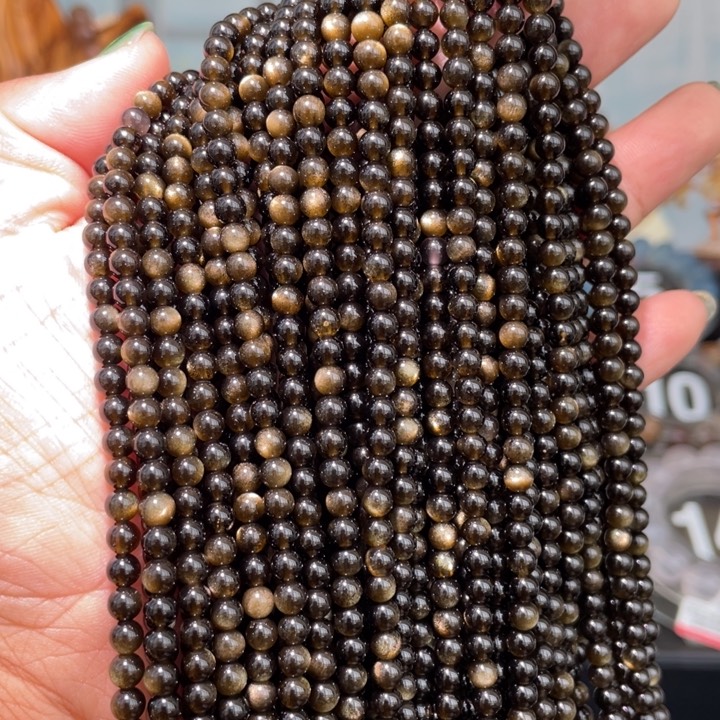 水晶手串未镶嵌4.5mm金耀石半成品多样性发其一