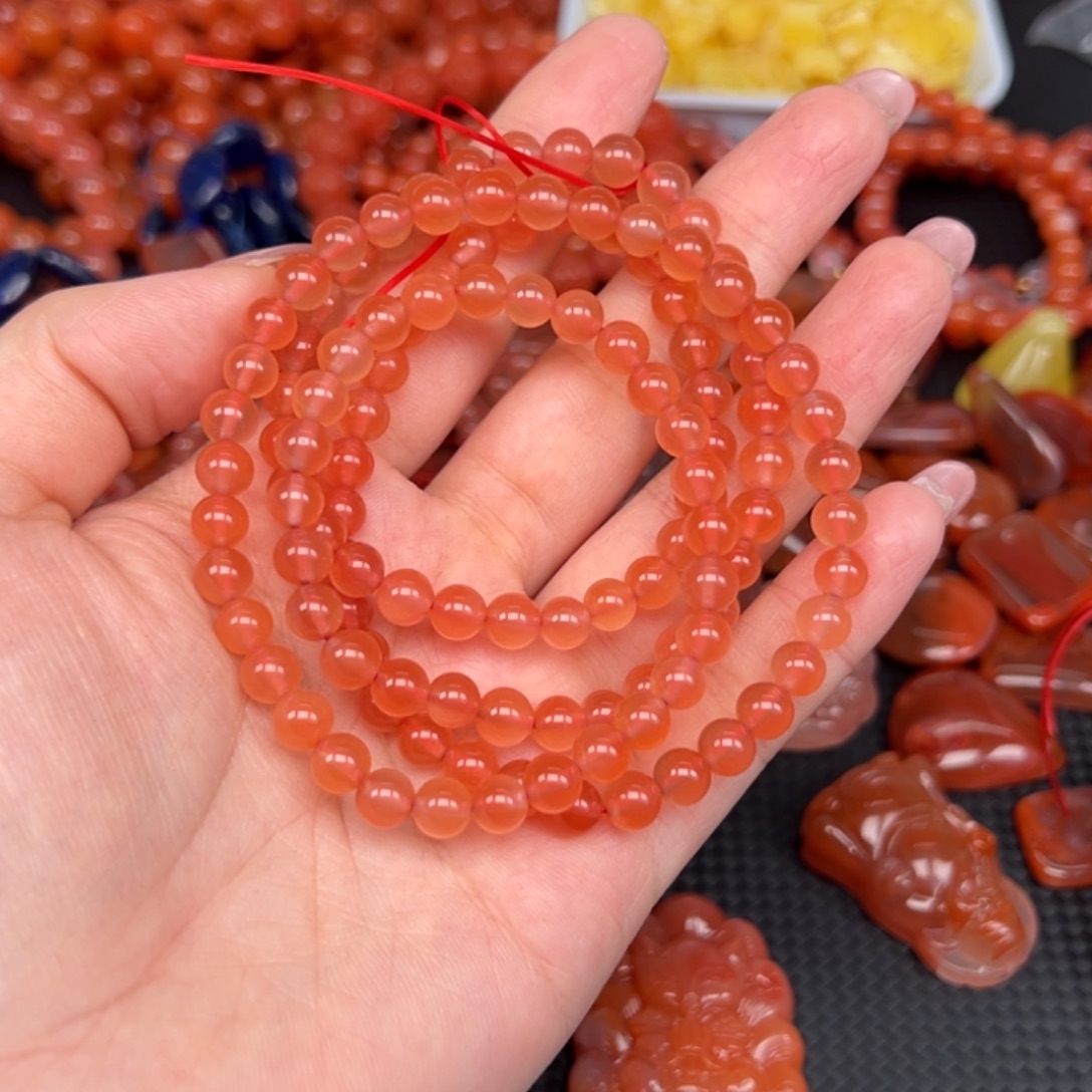 拉***哥南红玛瑙未镶嵌手链