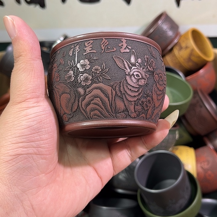 茶杯紫砂全手工紫砂主人杯