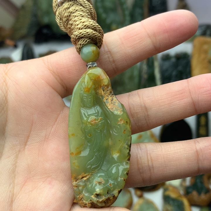 岫岩河磨玉（透闪石质玉）挂件未镶嵌