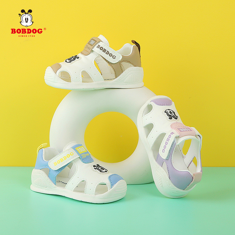 巴布豆【1-3岁宝宝凉鞋】新款男女儿童鞋软底防滑休闲学步机能鞋608