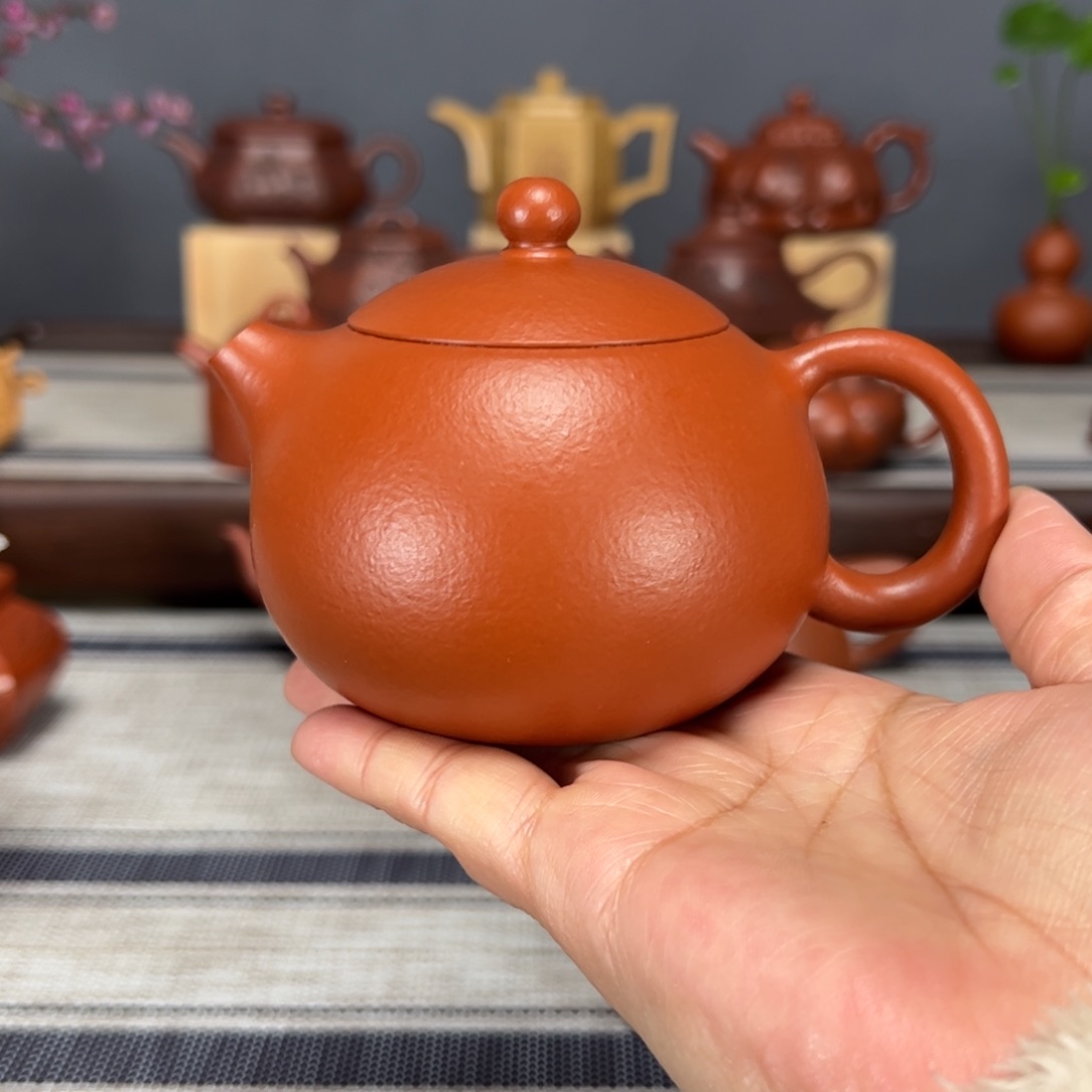 紫砂茶壶杳***?西施朱泥全手工