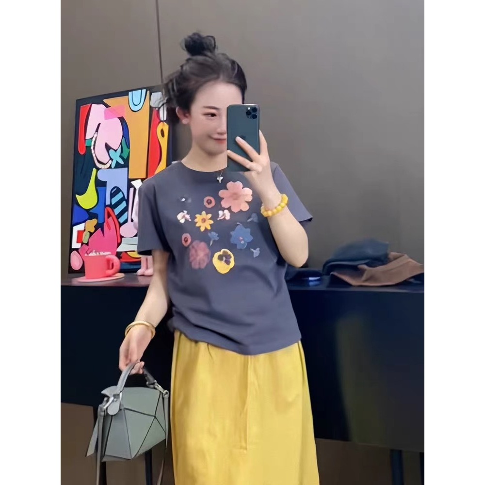 【大仙家】B030 十三行夏款韩式上衣舒适时尚百搭女士夏季