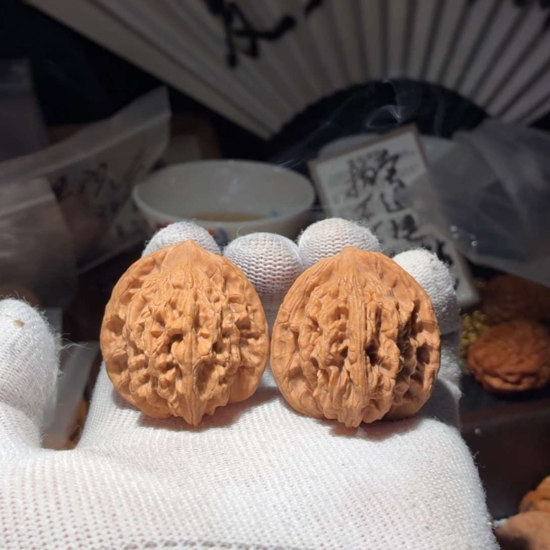 吊坠文玩核桃40虎头  磕碰