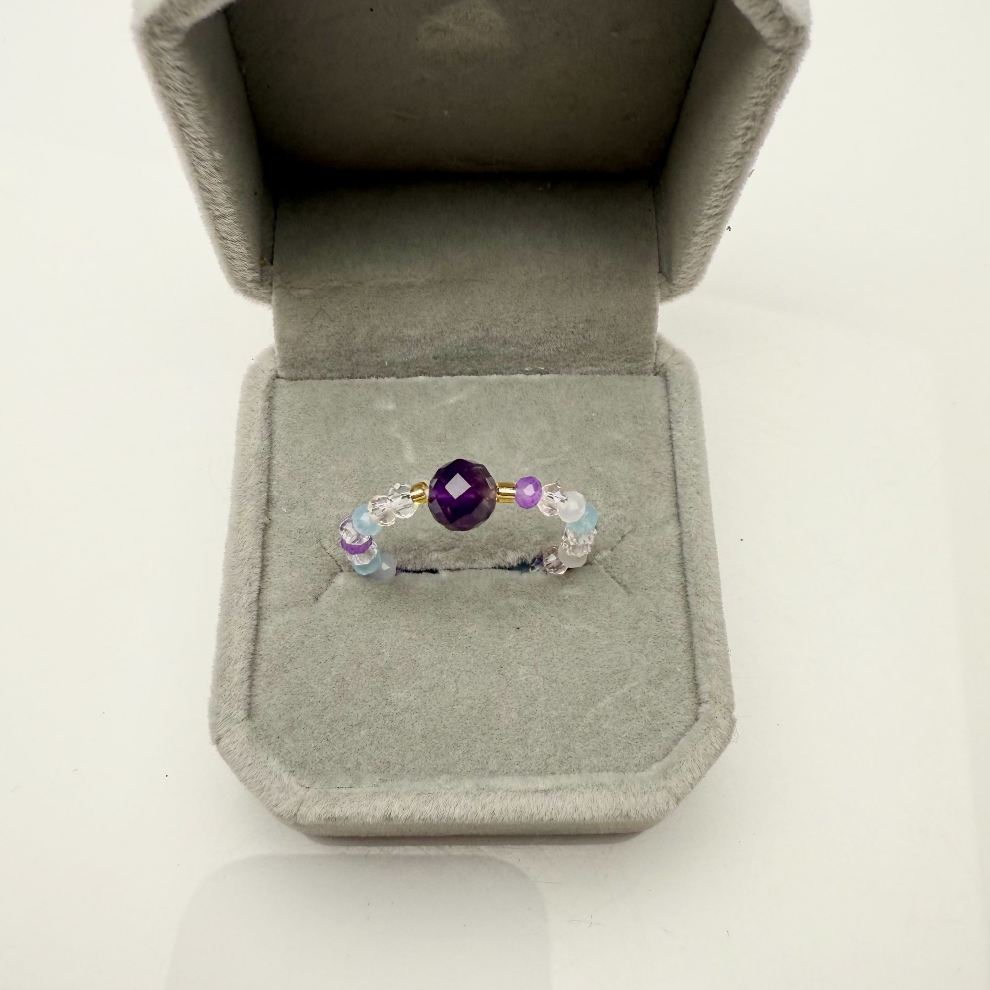 ZBG0740紫水晶小戒指（天然珠宝多样性发其一）