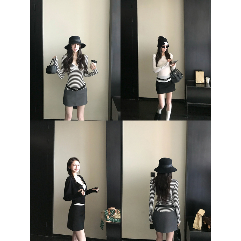 SKK"A4腰挚简裙"解锁高级感密码 斜纹肌理奢简大女主通勤小A短裙