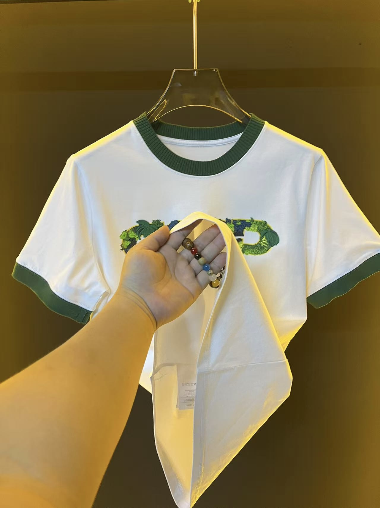 (tt)25年设计师新款双面刺绣短袖T恤