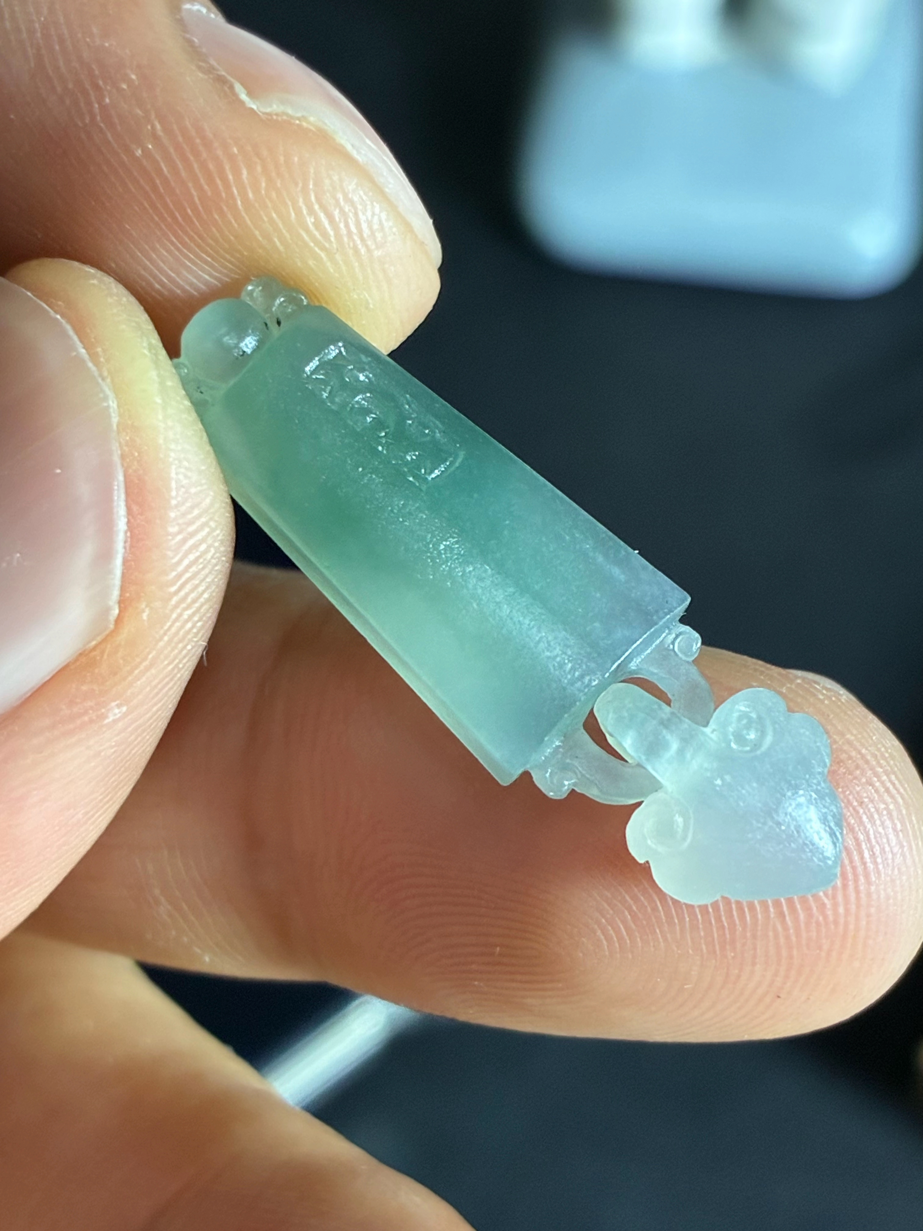 天然缅甸翡翠A货仿古无事牌吊坠