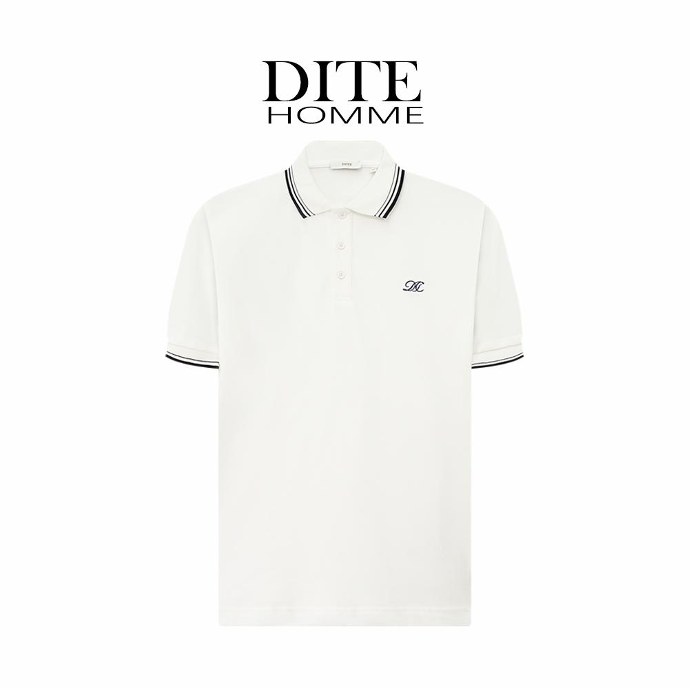 Dite迪特25春夏新款男士时尚休闲夏季刺绣logo经典商务翻领POLO衫