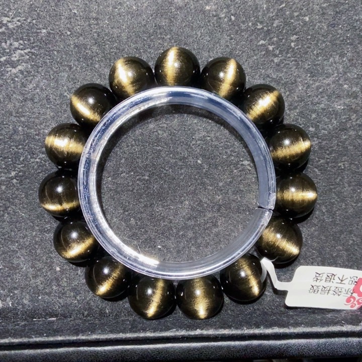 黑曜岩手串未镶嵌困*?