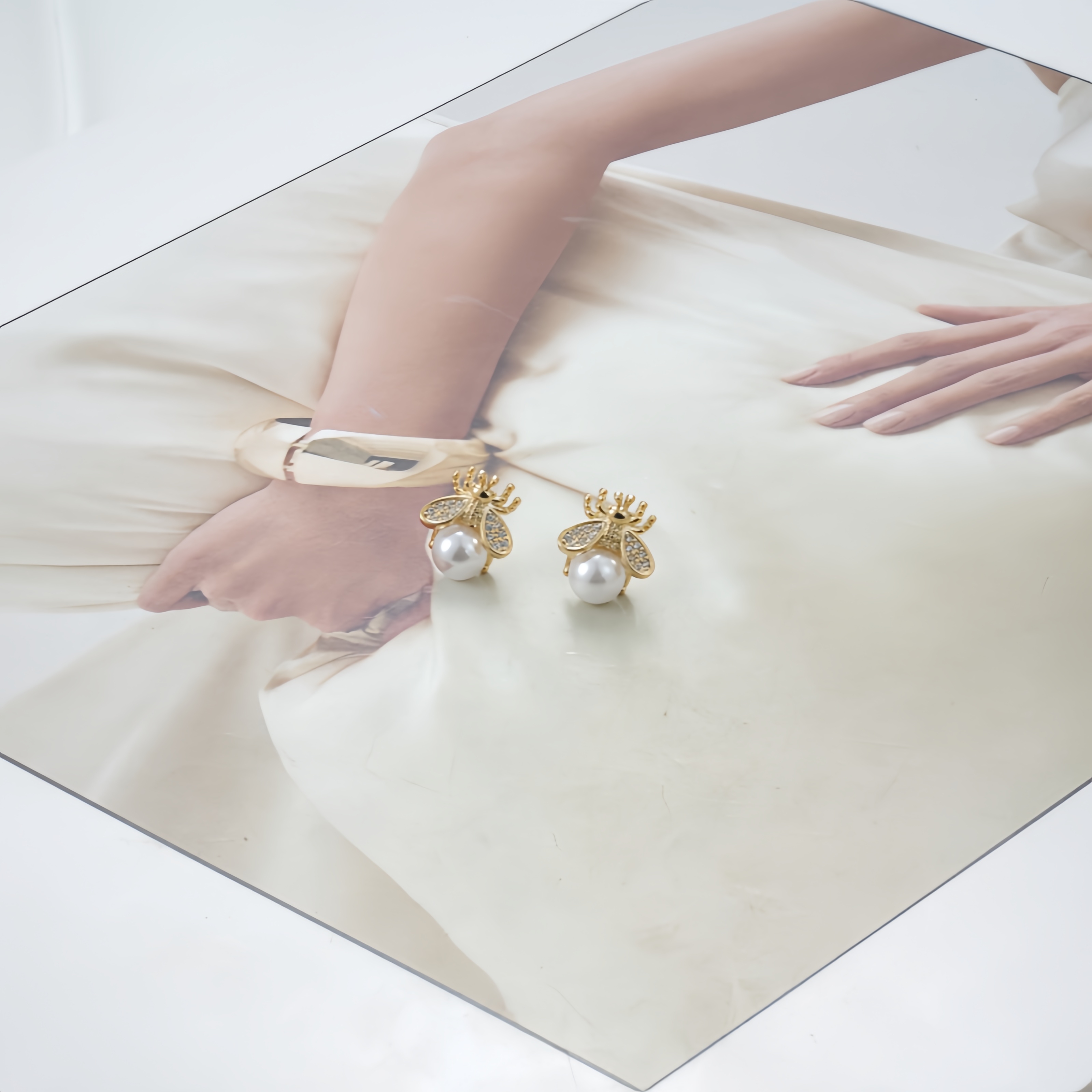 铜合金仿珍珠耳饰 耳环9273