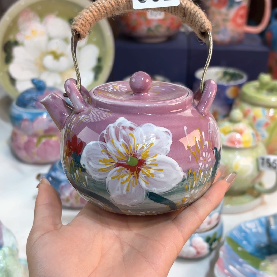 景德镇手绘高温釉下彩陶瓷茶具