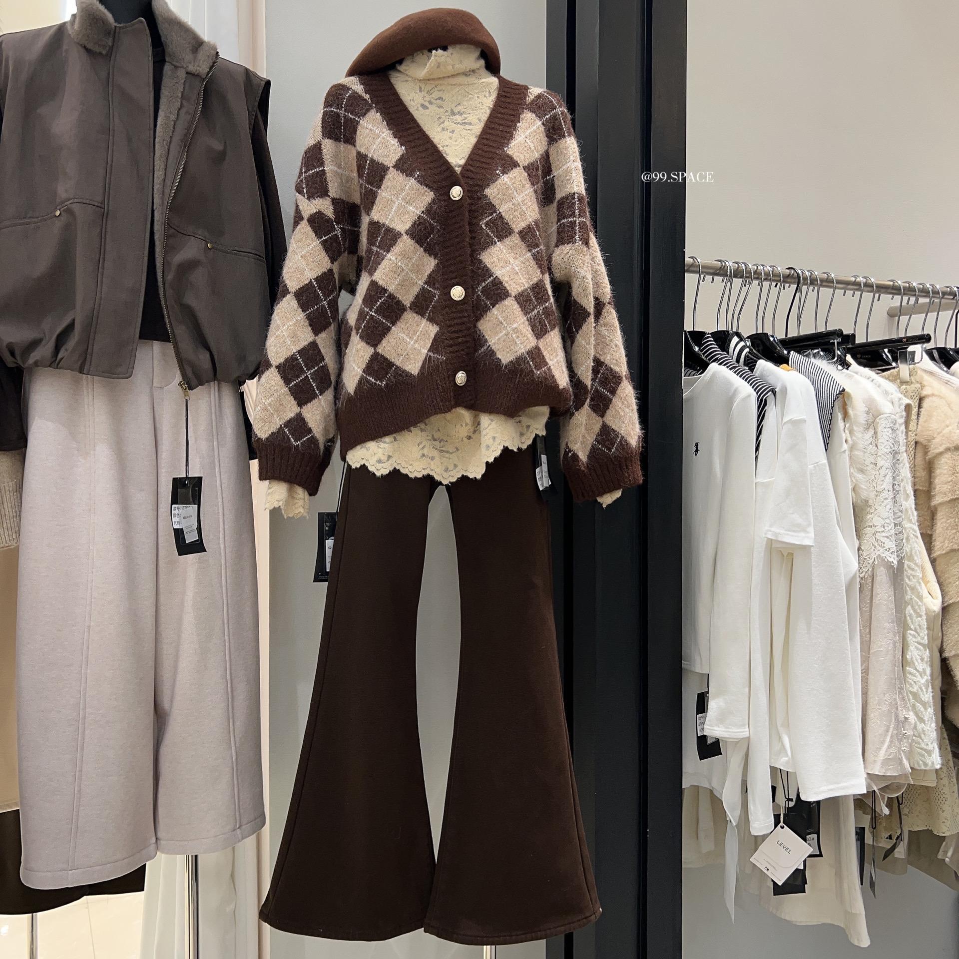 杨杨 99-2816#新款—法式减龄学院风毛衣外套