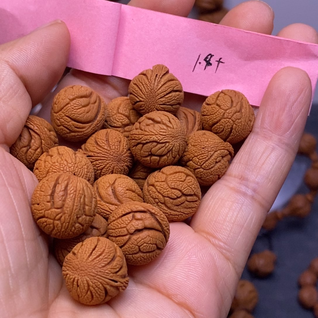 秦岭龙纹桃核17颗