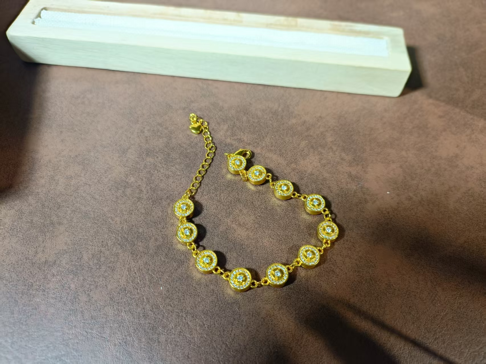 铜合金合成锆石手链 精选DIY手链 财运连连钱多多手链 SL017