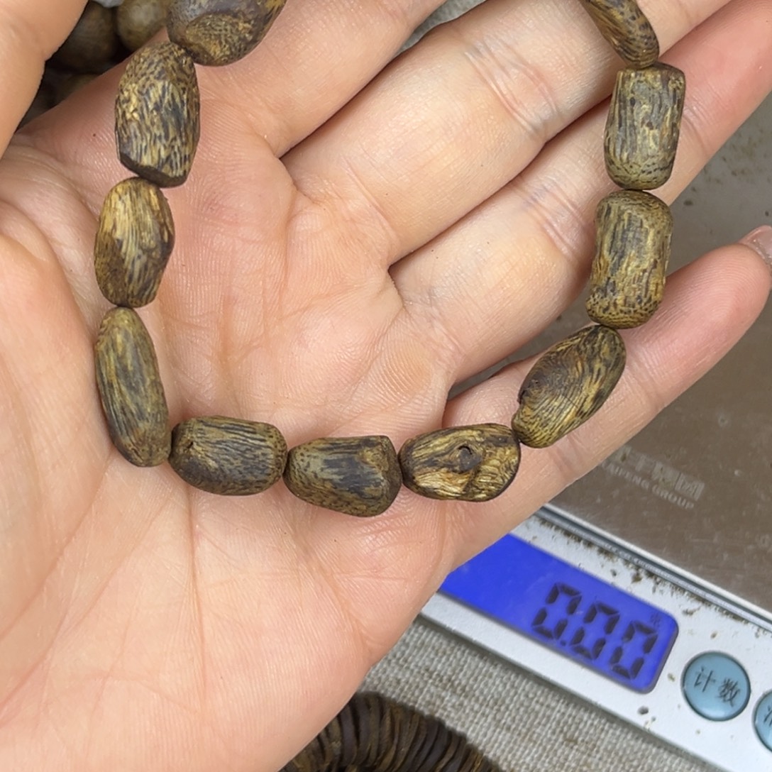 城***哥沉香碎屑沉香奇楠沉水浮树钉单圈