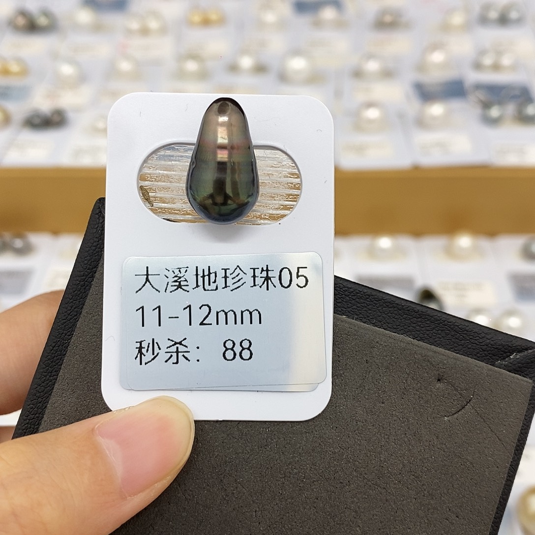 耳饰未镶嵌海水珍珠11-12mm大溪地（无鉴赏）