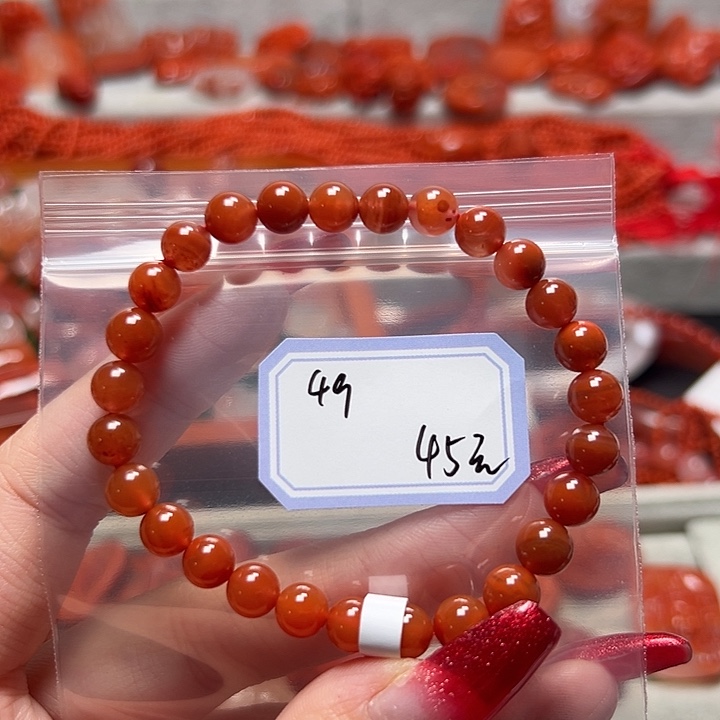 南红玛瑙手链未镶嵌