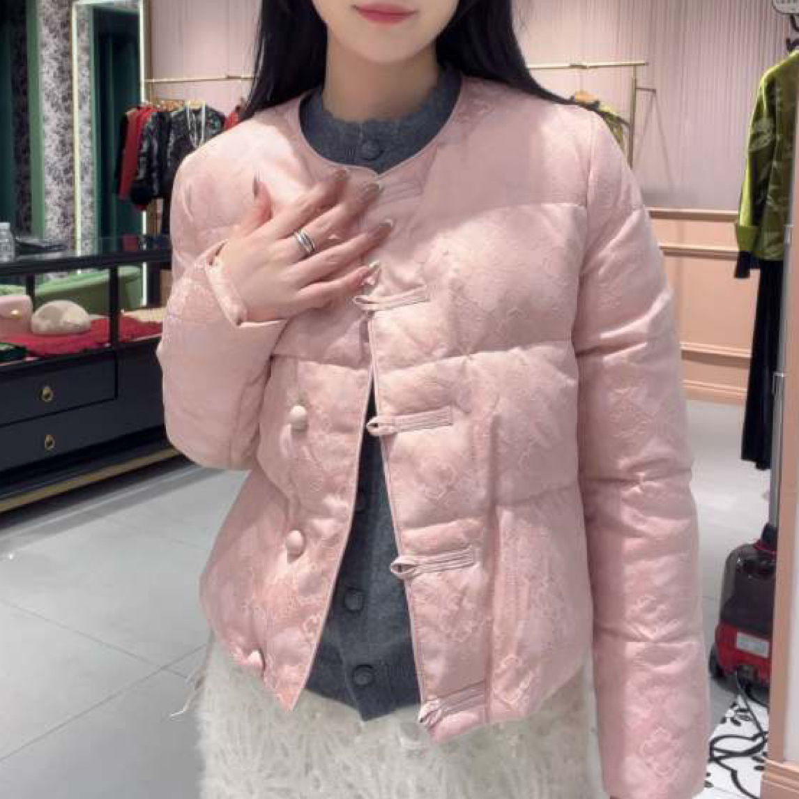新中式品玉粉色外套