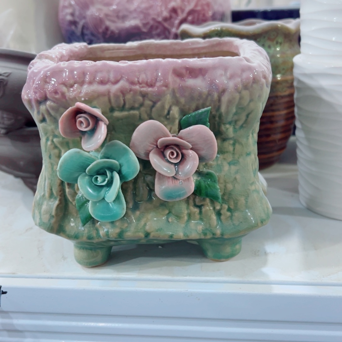 有孔，陶瓷花盆满10米包邮发货