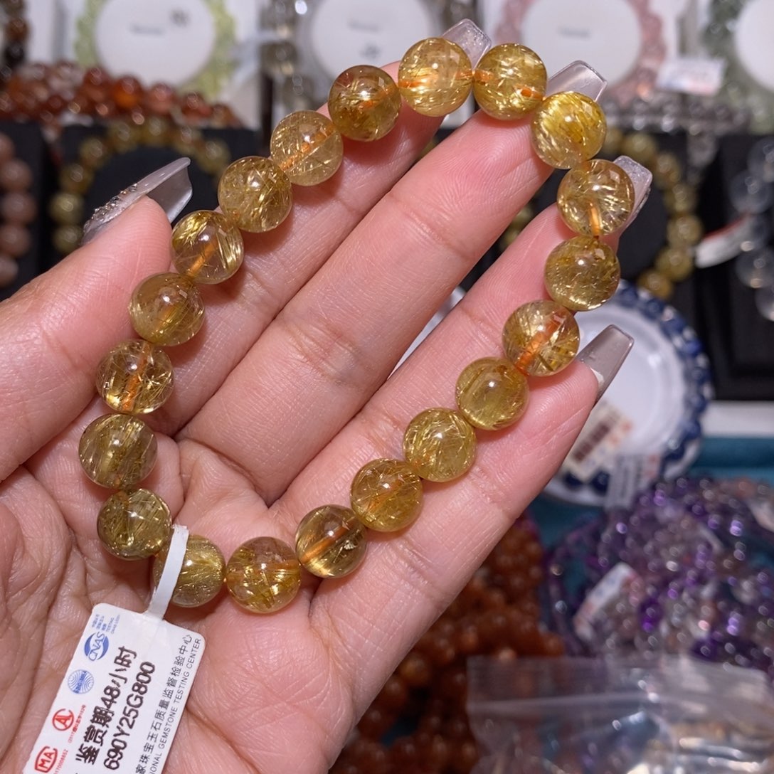 【闪购商品】发晶手串未镶嵌金发9m