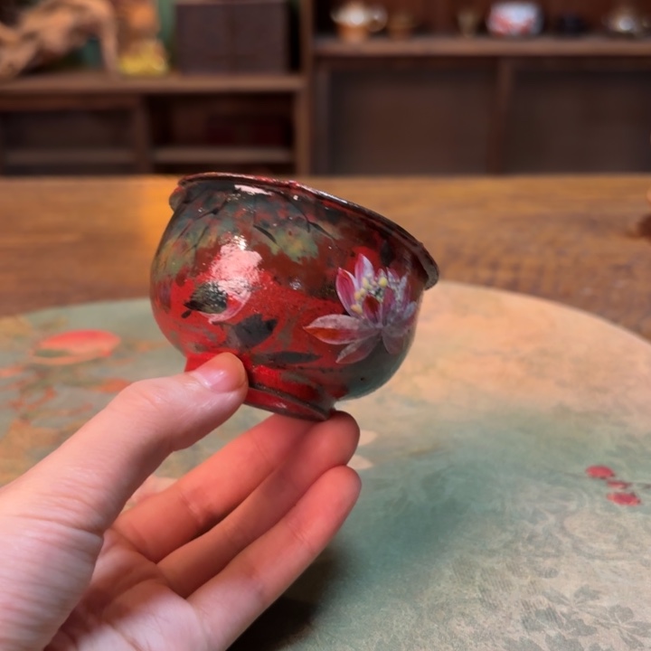 柴烧纯手工手绘陶瓷