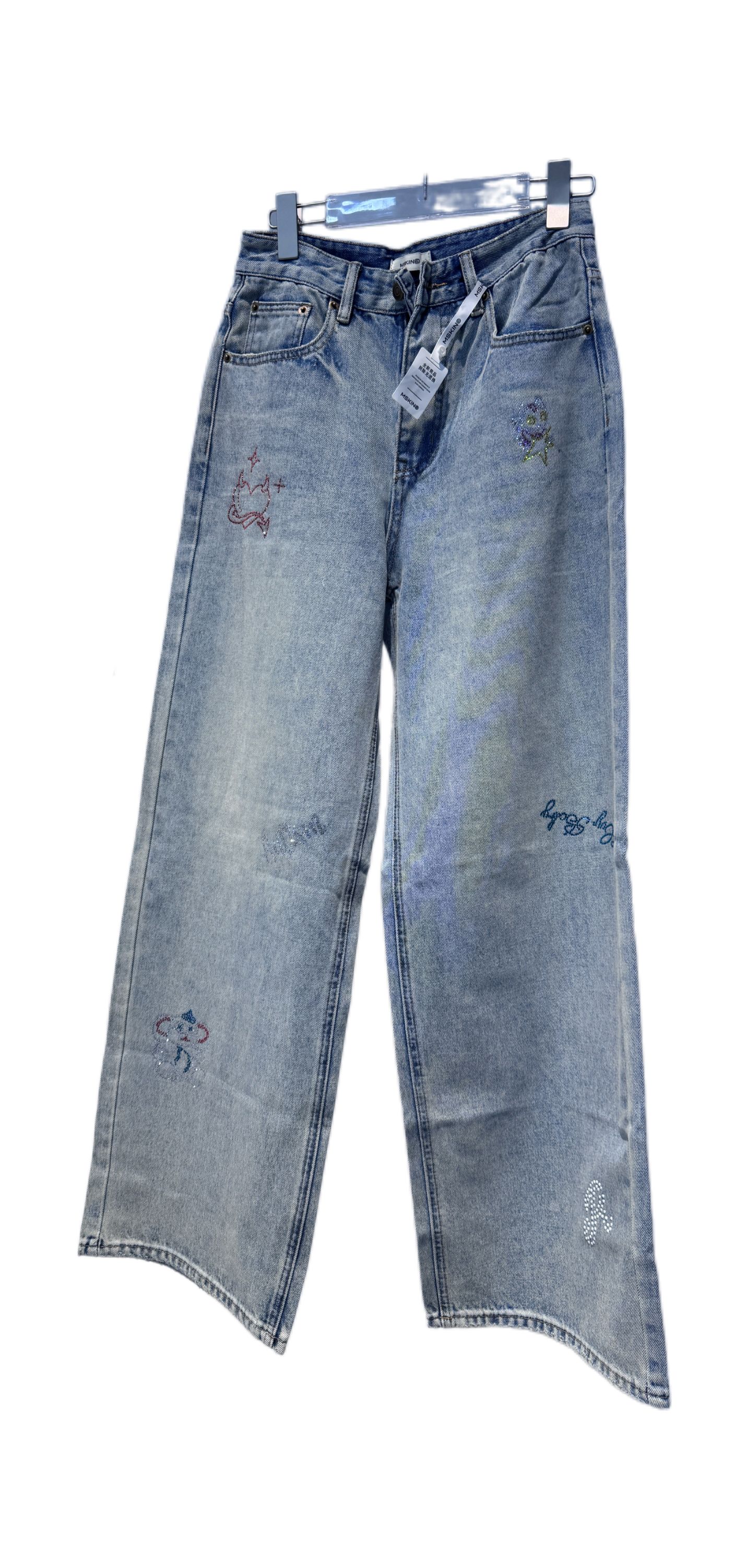 南油小众刺绣牛仔裤