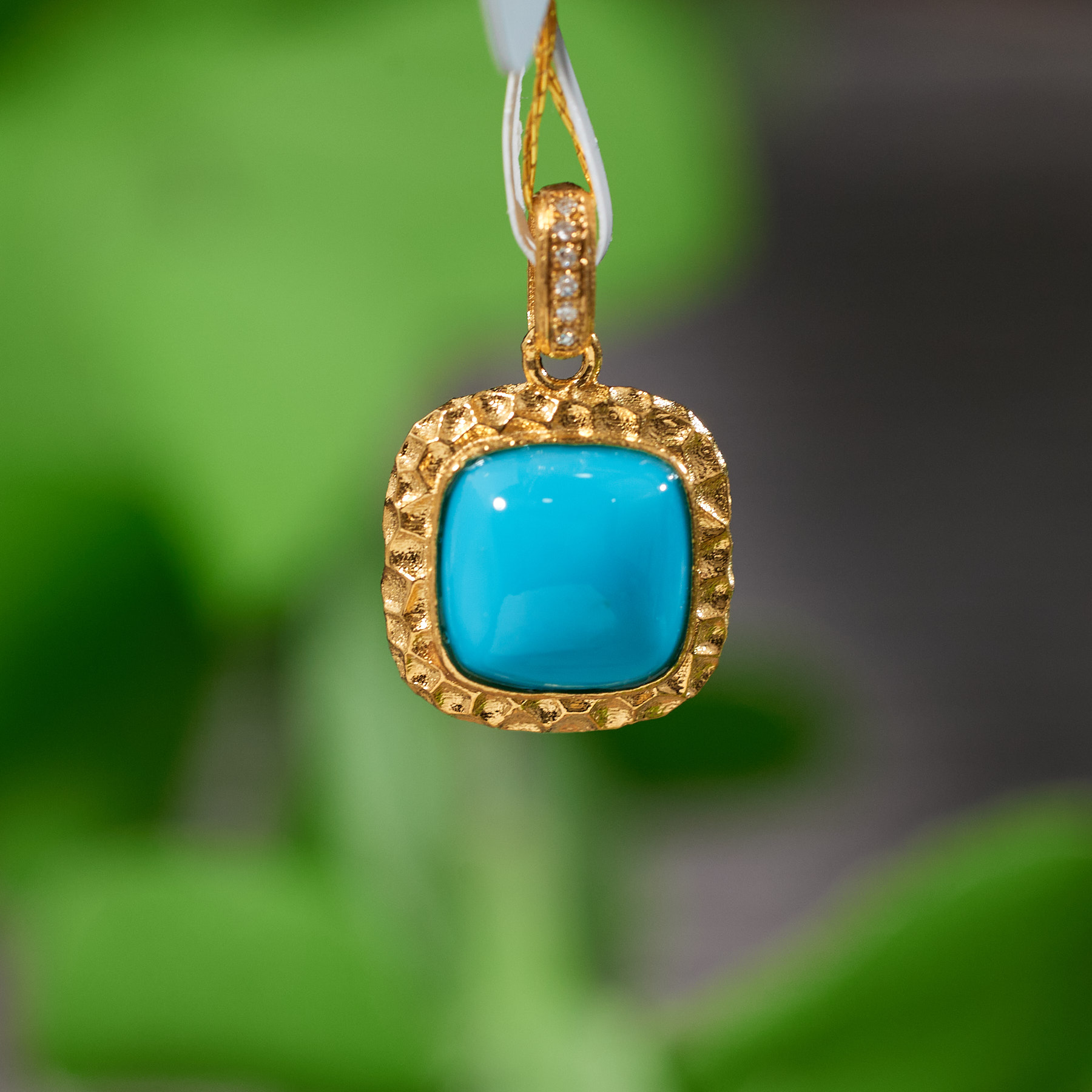 【歪歪】*美松石吊坠*18K金镶嵌N2287