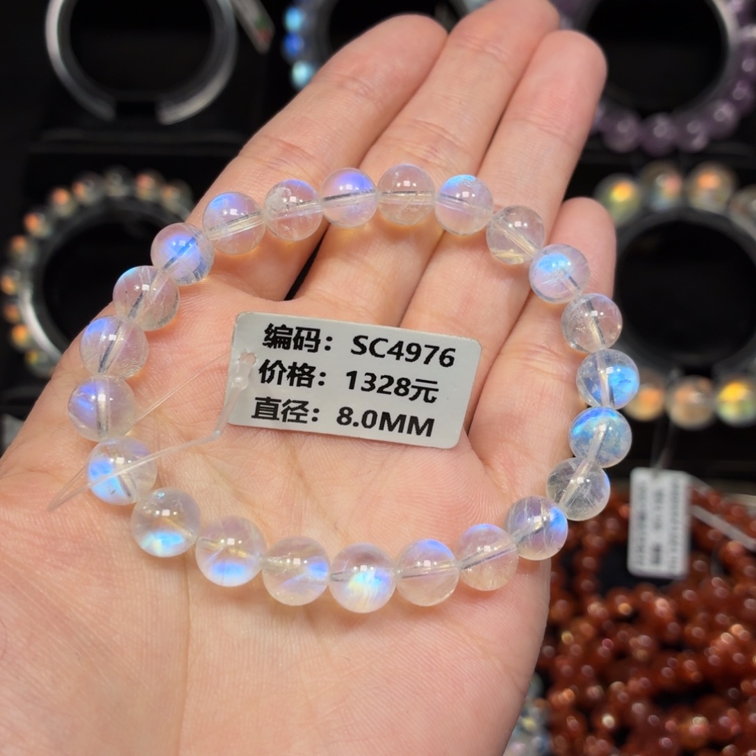 一****手链月光石未镶嵌SC4976#8mm
