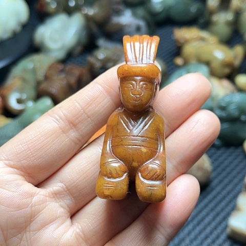 白玉菩提吊坠摆件
