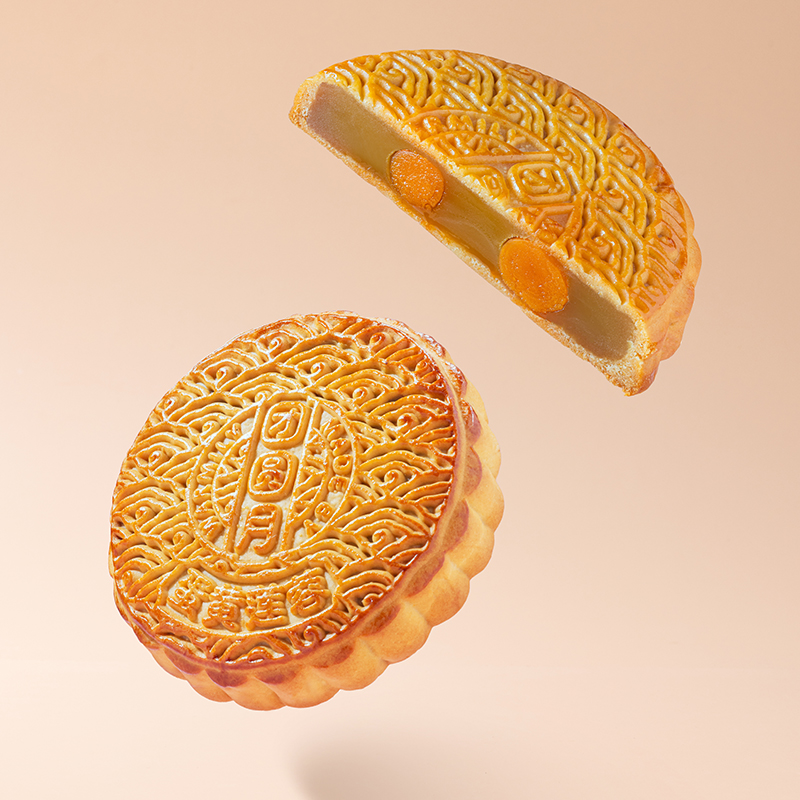 【蛋黄莲蓉月饼500g*1个】广西合浦黄记团圆月/黄记制造/试吃装