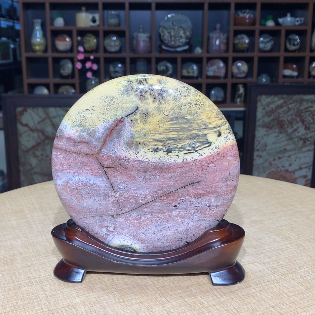 紫砂广西国画石摆件，收藏观赏