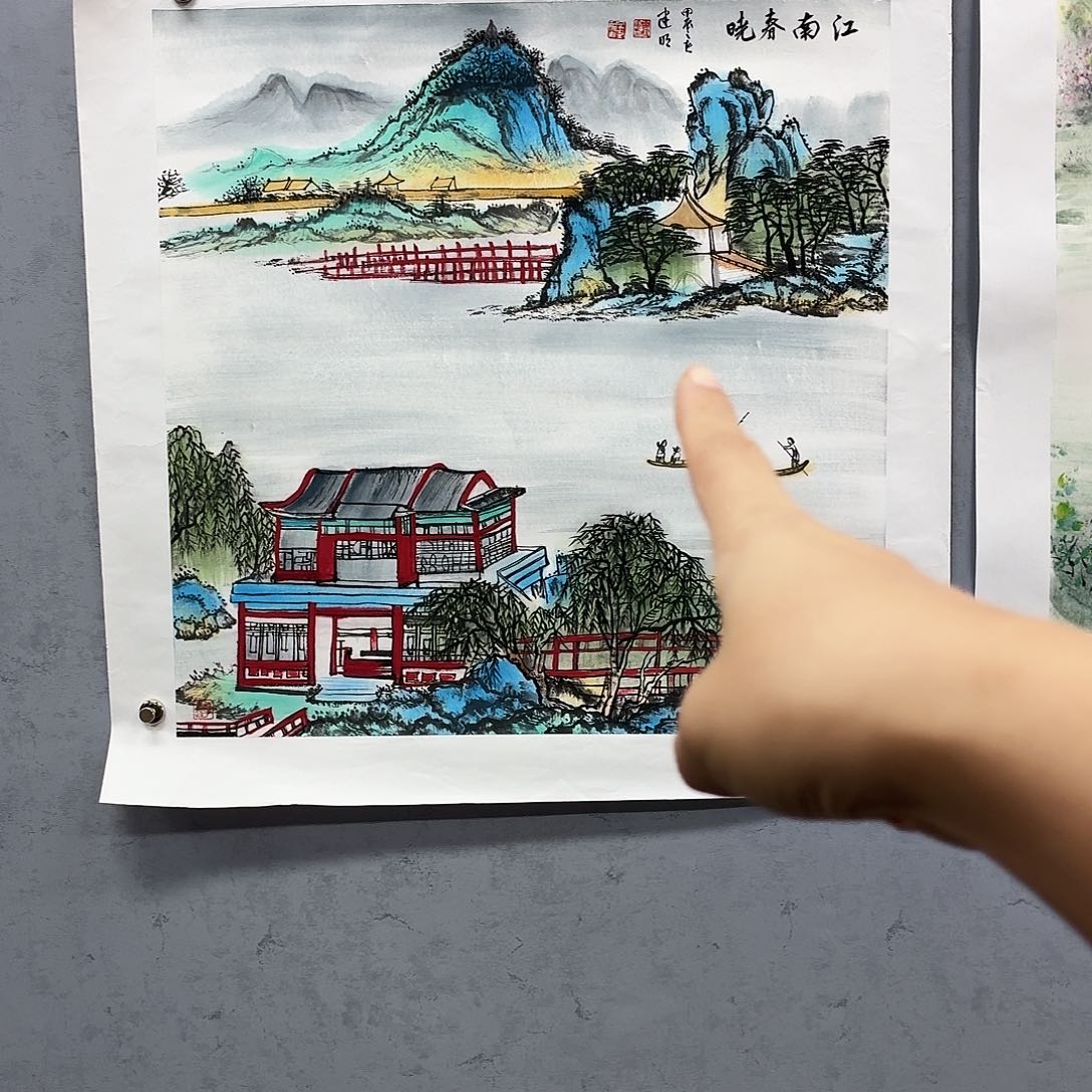 国画手绘作品软片