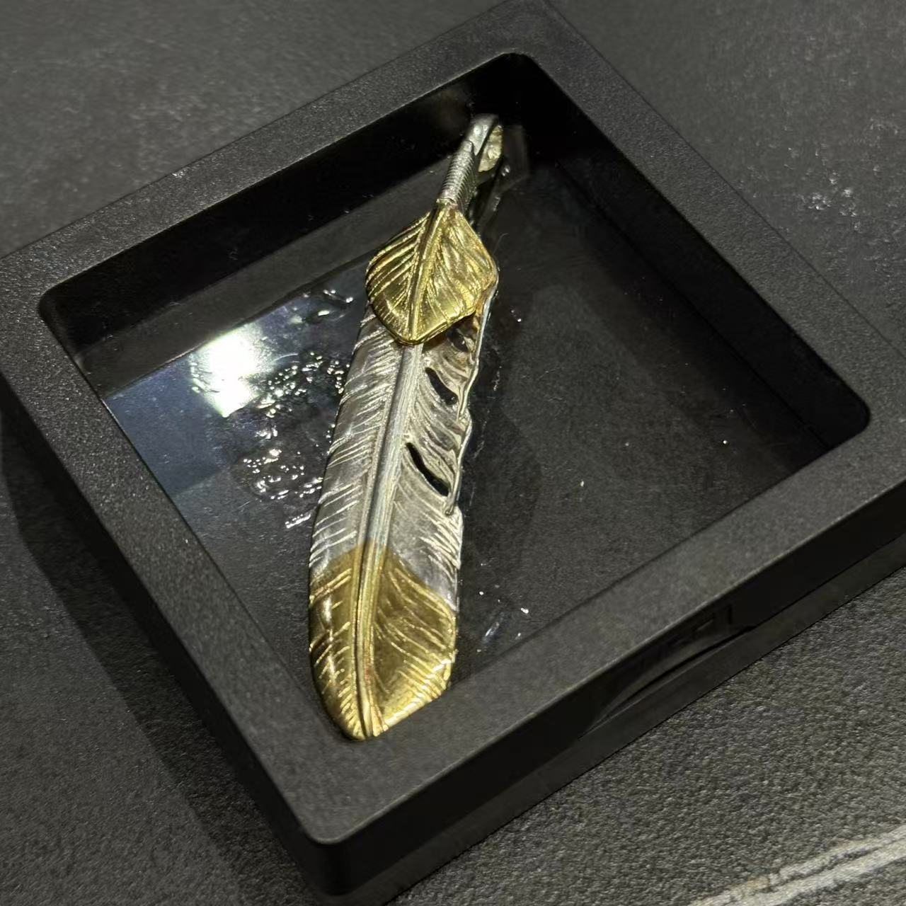 上金先金羽毛 方向可选  印第安风格  潮流配饰