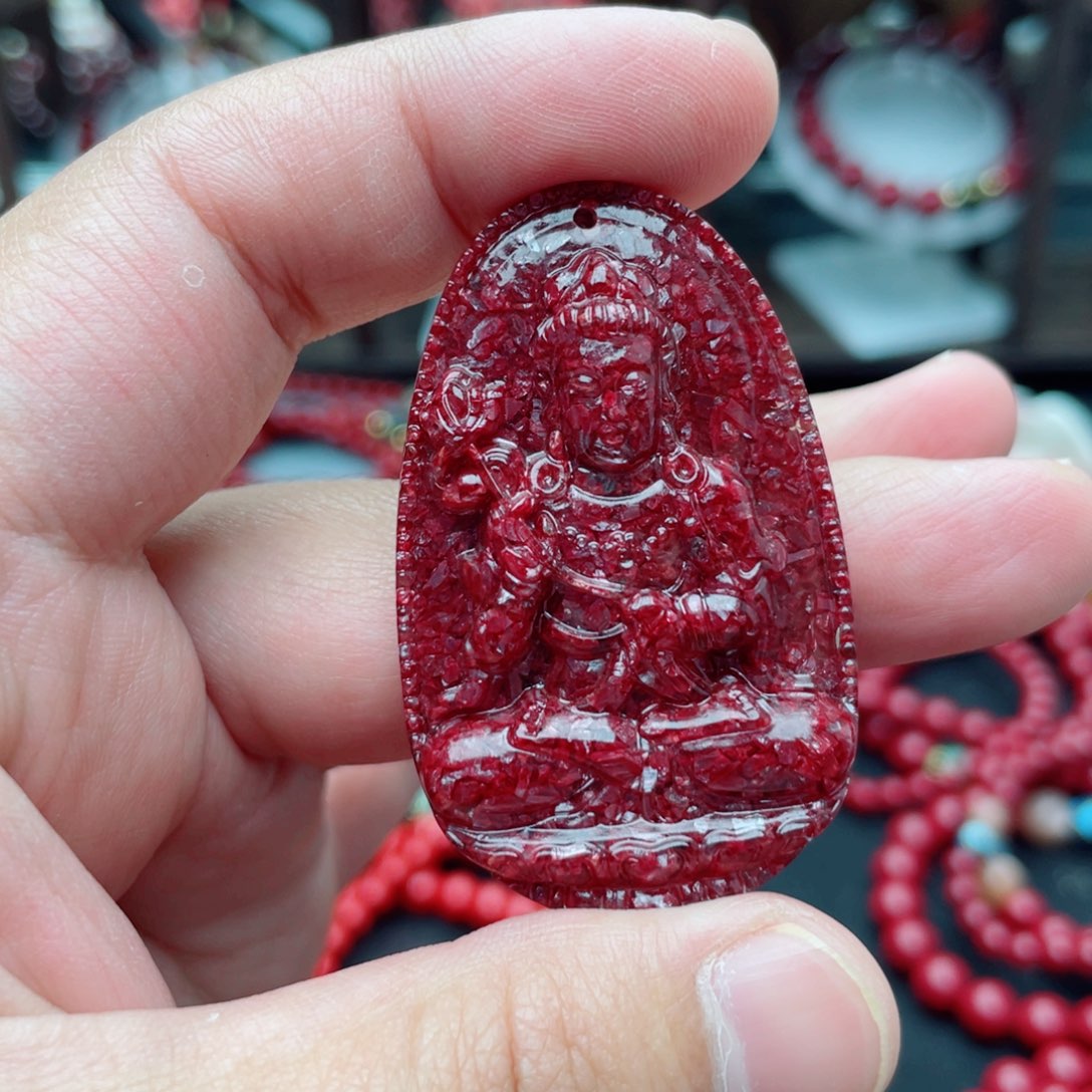 高透晶体普贤大号吊坠保真