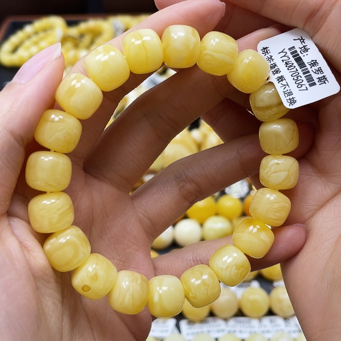 蜜蜡裸石未镶嵌老型手串11➕mm福利