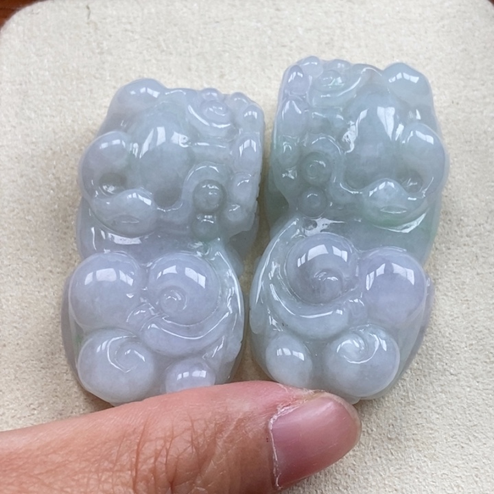 @***钢翡翠未镶嵌颈饰霸王貔貅