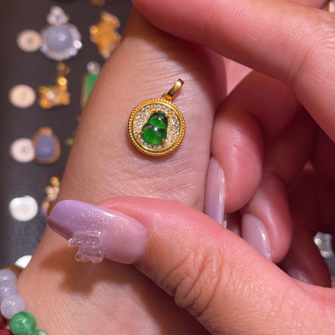 翡翠银S925镶嵌颈饰