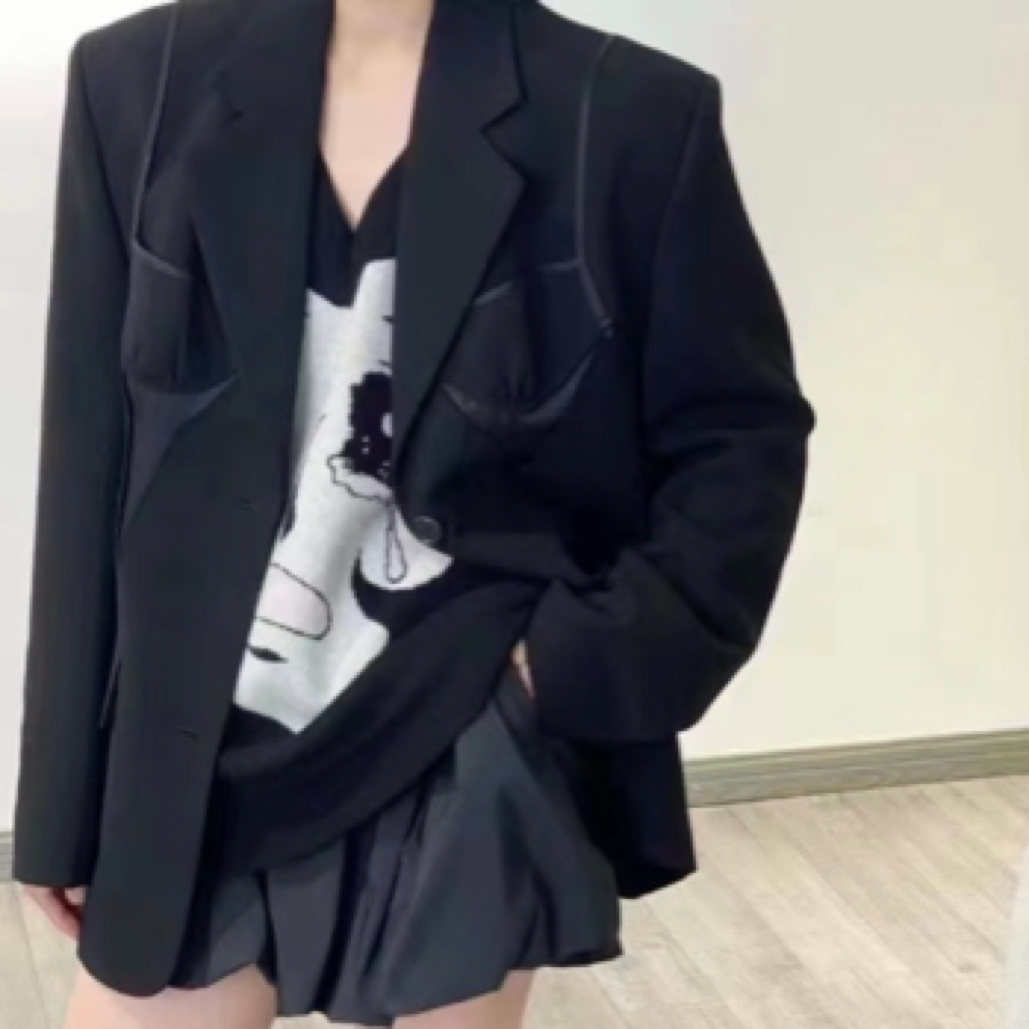 pushBUTTON 立体裁剪 胸衣 西装外套